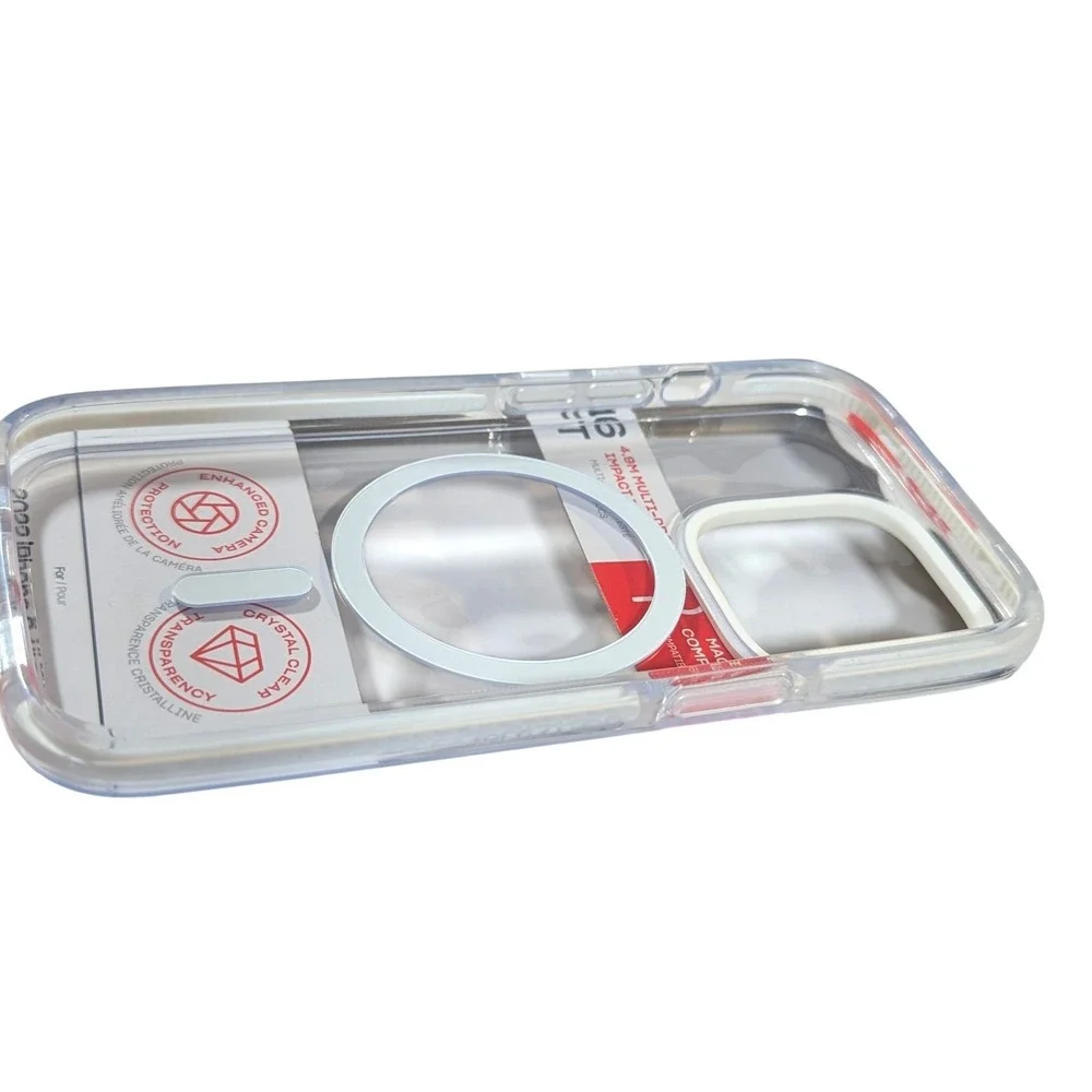 G7O. Tech21 Flexshock EvoCrystal Magsafe Case for iPhone 14 Pro - Clear / White‎